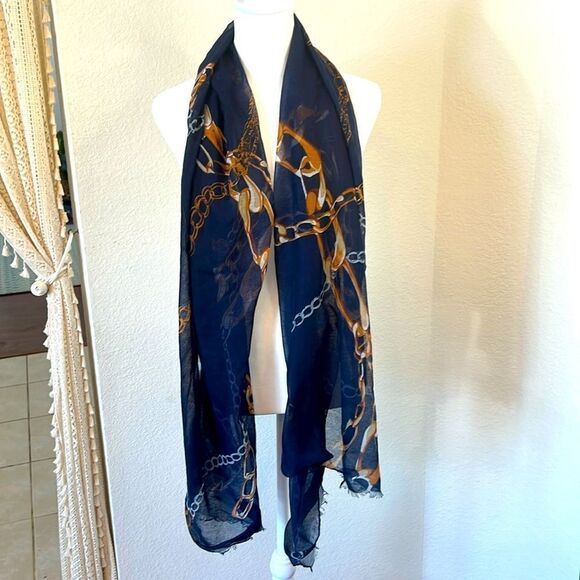 Charming Charlie Jewelry Chain Design Scarf - Picture 1 of 4